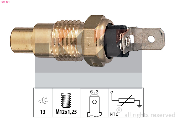 Senzor,temperatura lichid de racire 530 121 KW